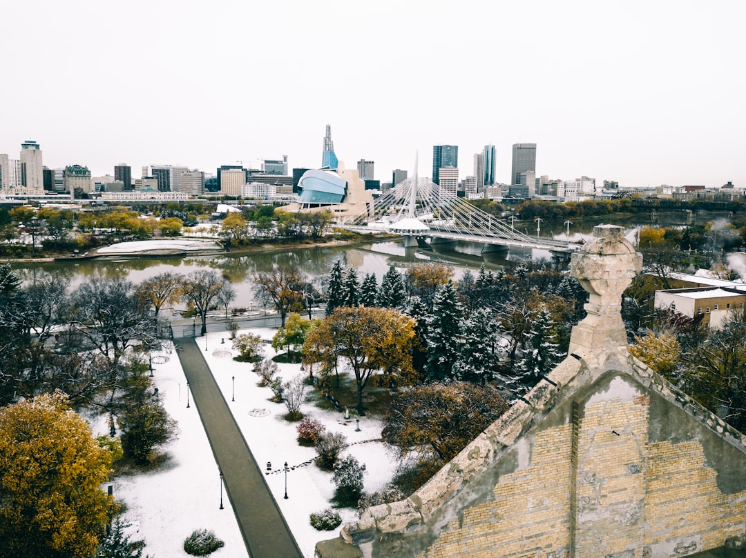 Winnipeg skyline and river in winter, one of Canada's most affordable cities for students