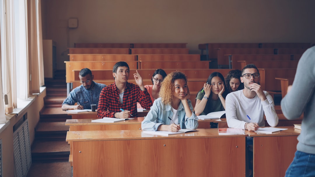 Diverse group of international students in an English pathway classroom at a Canadian university