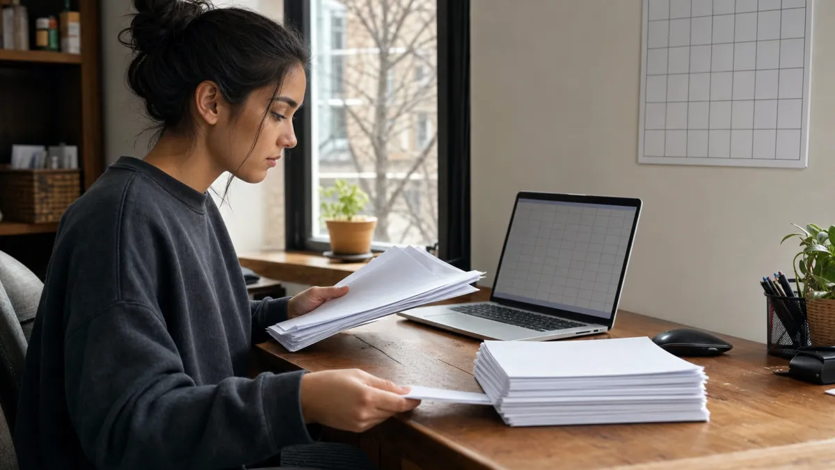 Student comparing 2024 and 2026 Ontario college PAL allocation numbers at a desk